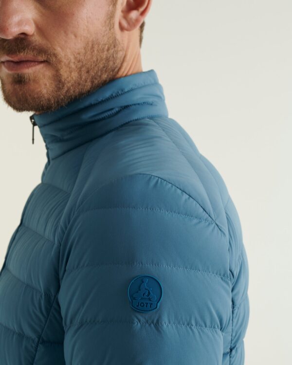 Aragon Blue Jeans Stretch Lightweight Down Jacket - Image 3