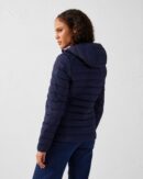 Salma Navy Lightweight Stretch Hooded Down Jacket