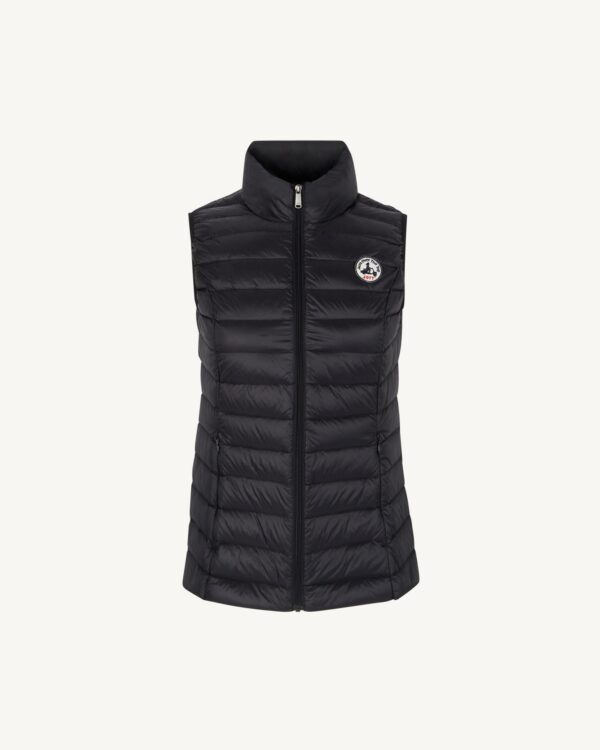 Black Seda Sleeveless Lightweight Down Jacket