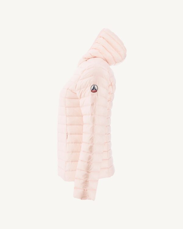 Cloe Pale Pink Lightweight Hooded Down Jacket - Image 2