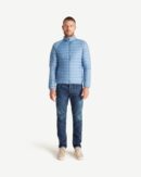 Light Down Jacket Washed Blue Matte