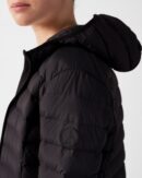 Salma Black Lightweight Stretch Hooded Down Jacket