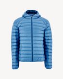 Nico Denim Blue Lightweight Hooded Down Jacket