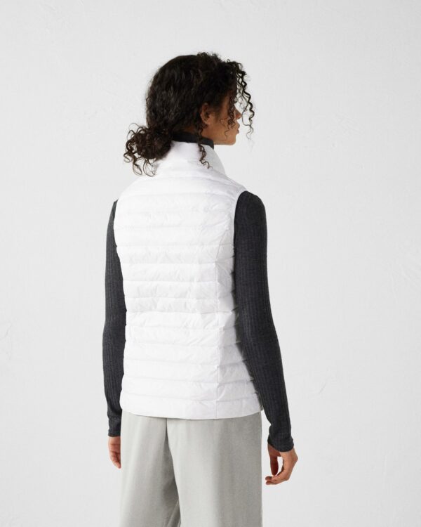 White Seda Sleeveless Lightweight Down Jacket - Image 4