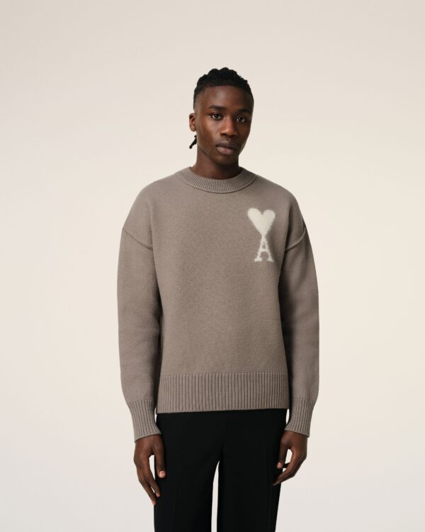 Taupe Ami de Coeur Wool Sweater - Image 2