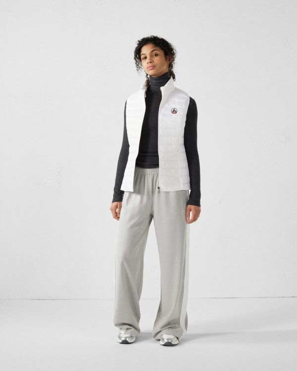White Seda Sleeveless Lightweight Down Jacket - Image 6