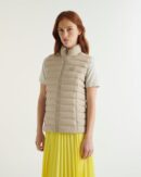 Beige Grenada stretch sleeveless down jacket
