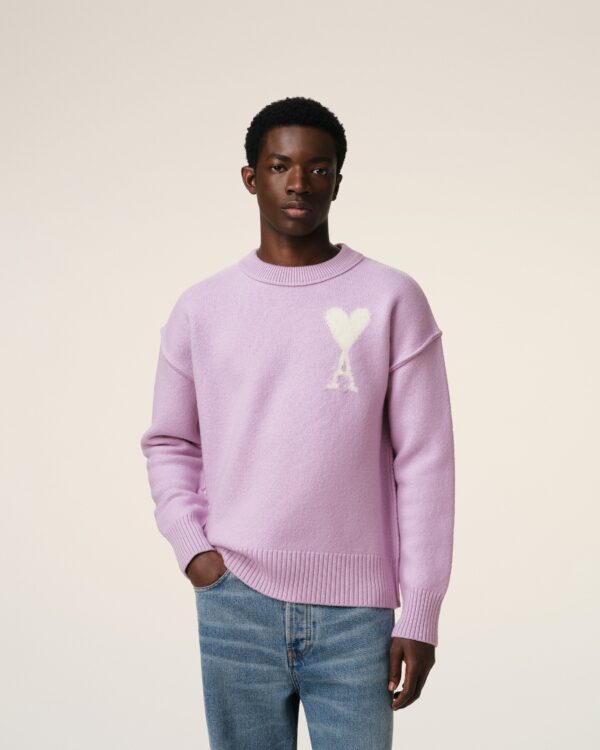 Purple Ami de Coeur Wool Sweater - Image 5