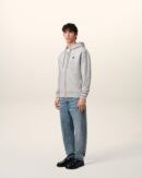 Grey Zip-Up Hoodie Ami de Coeur In Cotton