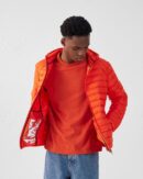 Nico Fire Red Lightweight Hooded Down Jacket