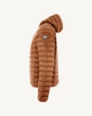 Nico Caramel Lightweight Hooded Down Jacket