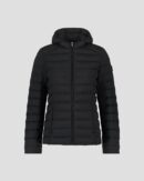 Salma Black Lightweight Stretch Hooded Down Jacket