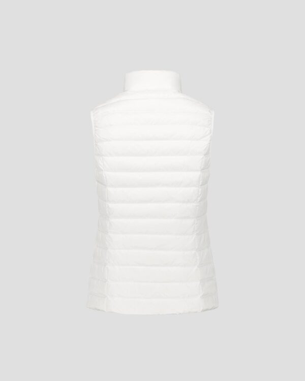 White Seda Sleeveless Lightweight Down Jacket - Image 2