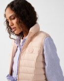 Grenada Light Peach Stretch Sleeveless Down Jacket