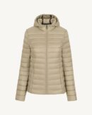 Beige Cha lightweight down jacket