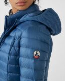 Cloe Jeans Blue Lightweight Hooded Down Jacket