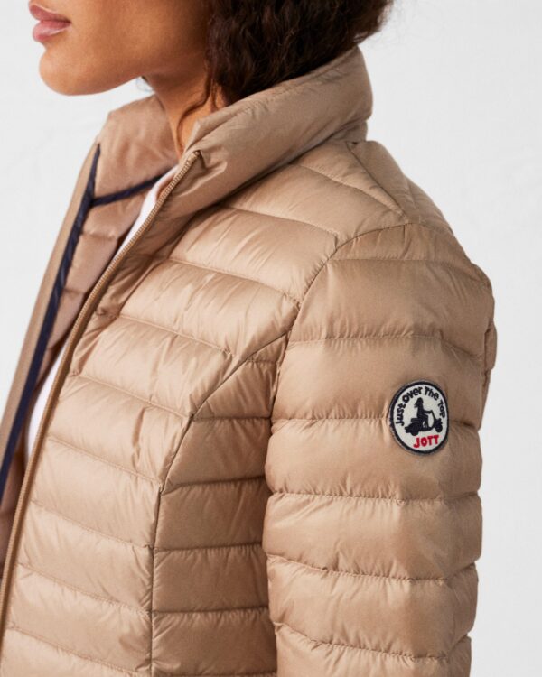 Beige Cha lightweight down jacket - Image 4
