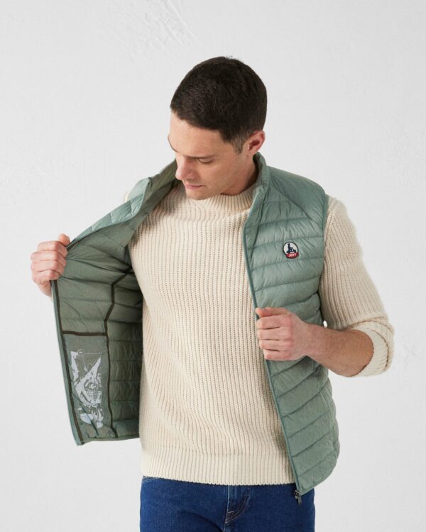 Tom Mineral Green Sleeveless Down Jacket - Image 4