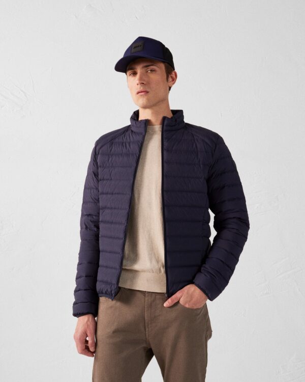 Aragon Navy Stretch Lightweight Down Jacket - Image 3