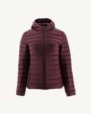 Cloe Aubergine Lightweight Hooded Down Jacket