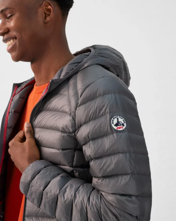 Nico Anthracite Lightweight Hooded Down Jacket - Image 5