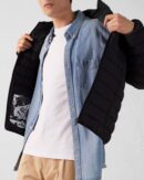 Aragon Black Stretch Lightweight Down Jacket