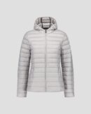 Cloe Ice Grey Lightweight Hooded Down Jacket