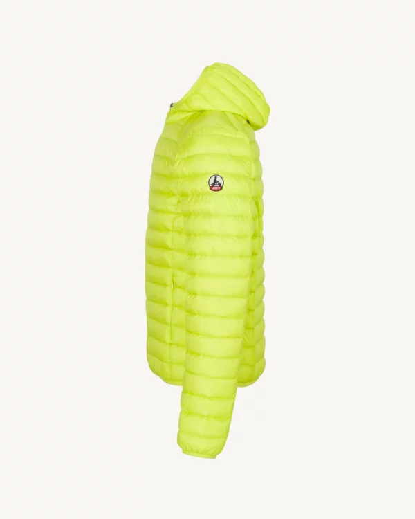 Nico Acid Green Lightweight Hooded Down Jacket - Image 2