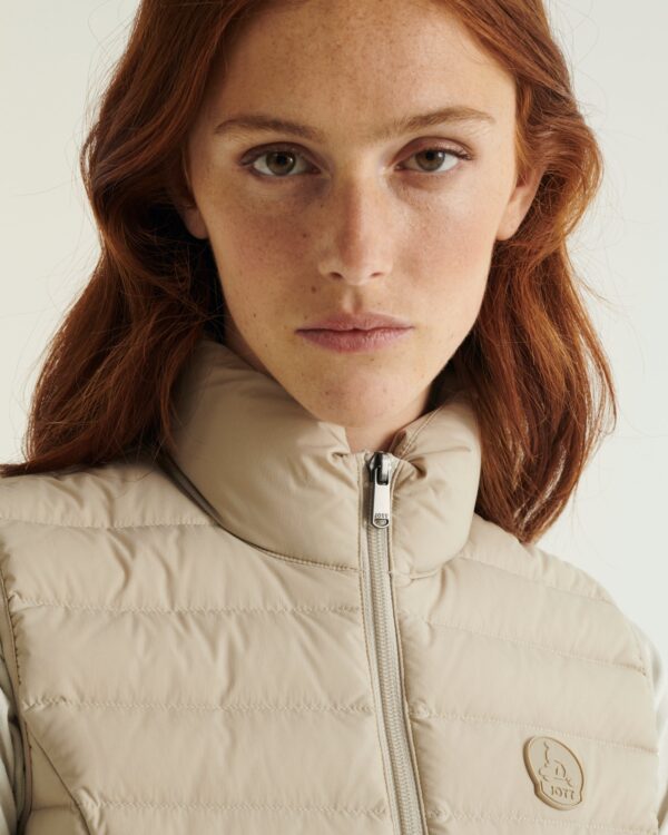 Beige Grenada stretch sleeveless down jacket - Image 3