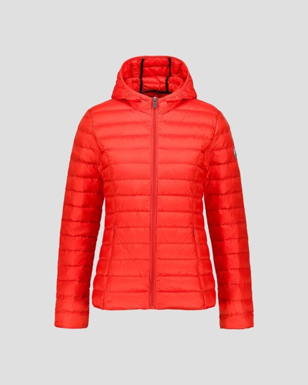 Cloe Fire Red Lightweight Hooded Down Jacket