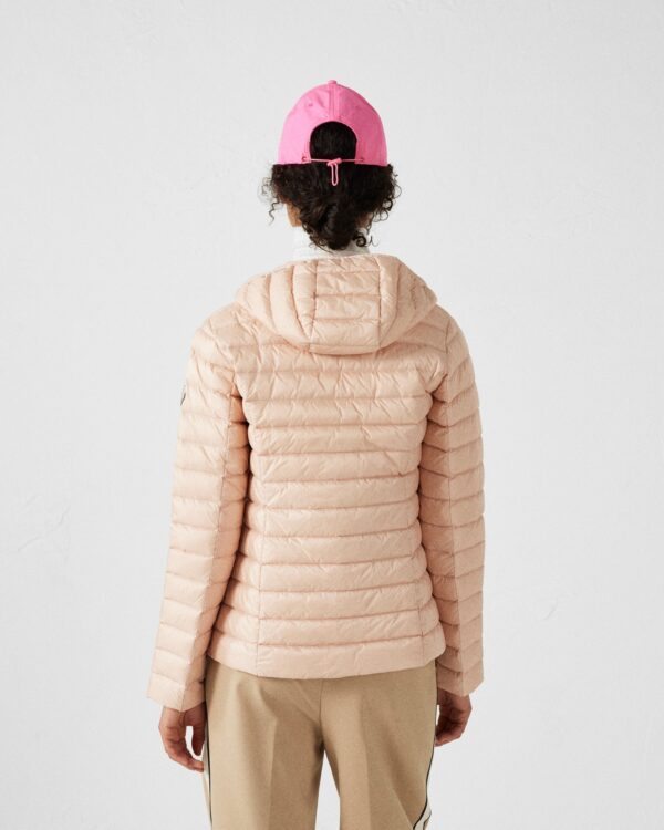 Cloe Light Peach Hooded Lightweight Down Jacket - Image 4