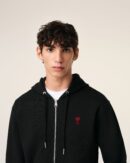 Black Zip-Up Cotton Friend of the Heart Hoodie