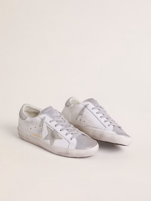 Women's Super-Star with grey suede star and silver glitter heel counter and inserts - Image 2