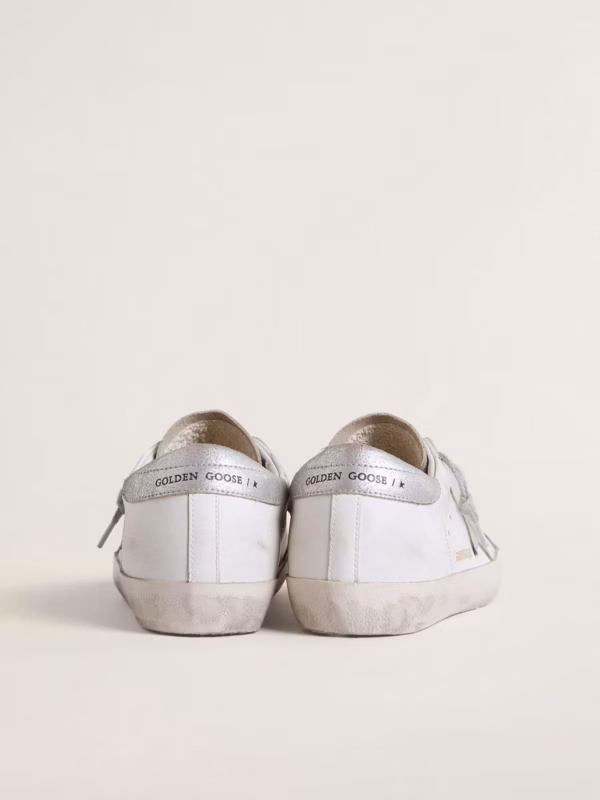 Women's Super-Star with grey suede star and silver glitter heel counter and inserts - Image 3