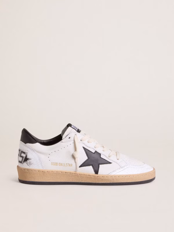 Women's Ball Star in nappa with black star and black heel counter