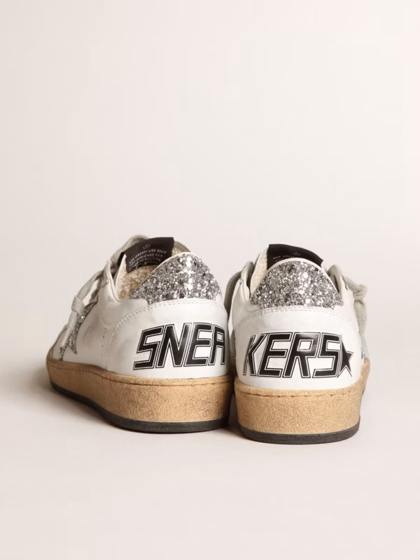 Women's Ball Star in nappa with white star and glittery heel counter - Image 5