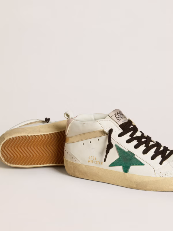 Organic Mid Star with green suede star and pink suede heel counter - Image 4