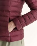 Cloe Aubergine Lightweight Hooded Down Jacket