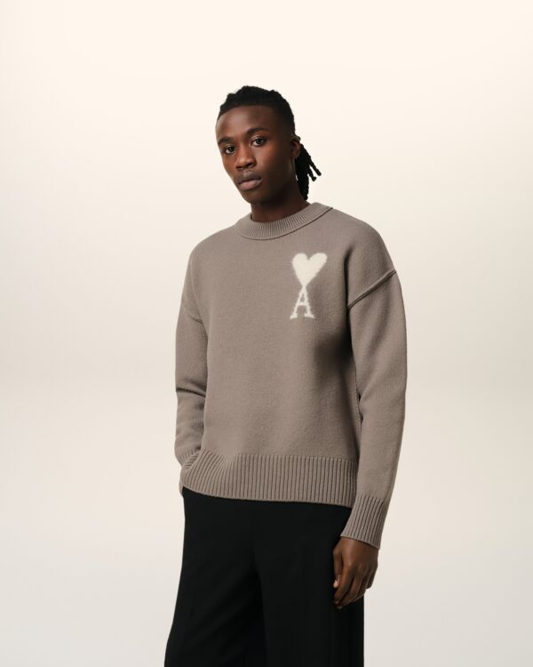 Taupe Ami de Coeur Wool Sweater - Image 3