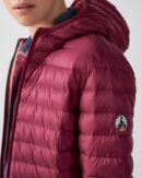 Cloe Plum Lightweight Hooded Down Jacket