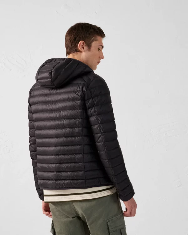 Nico Black Lightweight Hooded Down Jacket - Image 3