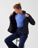 Navy Cha lightweight down jacket