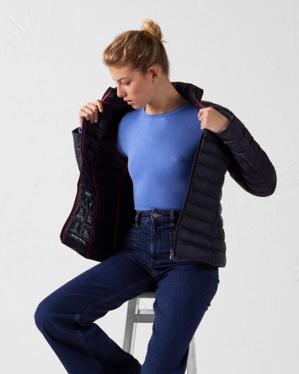 Navy Cha lightweight down jacket - Image 5