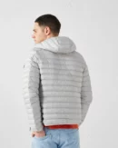 Nico Ice Grey Lightweight Hooded Down Jacket