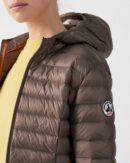 Cloe Taupe Lightweight Hooded Down Jacket