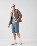 Taupe Mat lightweight down jacket