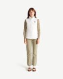 White Seda Sleeveless Lightweight Down Jacket