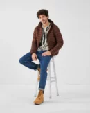 Nico Chocolate Lightweight Hooded Down Jacket