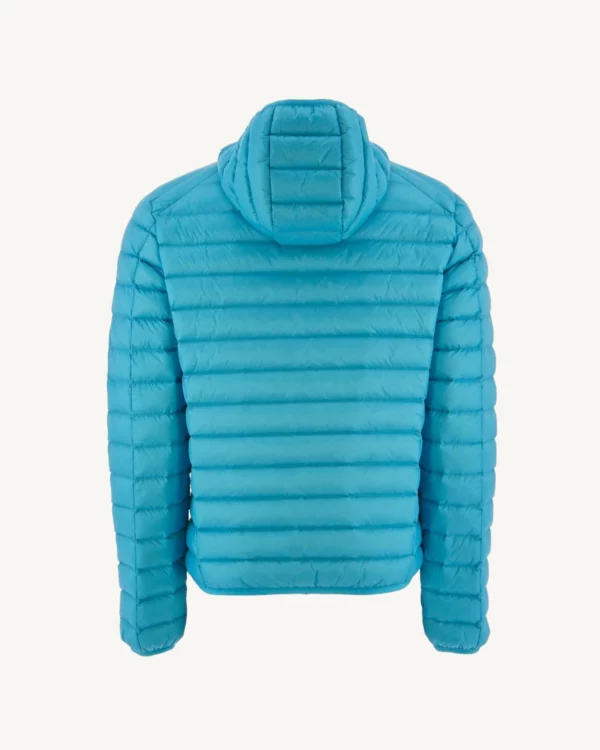 Nico Sky Blue Lightweight Hooded Down Jacket - Image 4