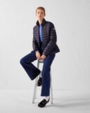 Navy Cha lightweight down jacket